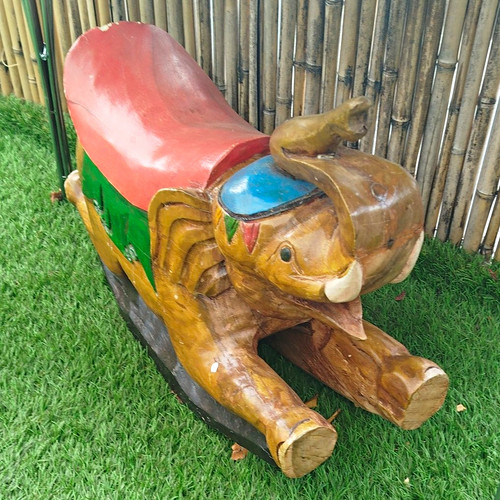 Holz schaukeltier elefant - holz,